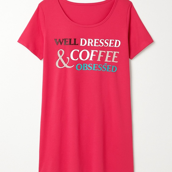 Secret Treasures Coffee Obsessed Sleep Shirt S/M - Picture 1 of 5